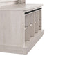 Harden Rustic Entryway Bench with Hall Tree, Shoe Cubbies and Metal Hooks - Rustic White