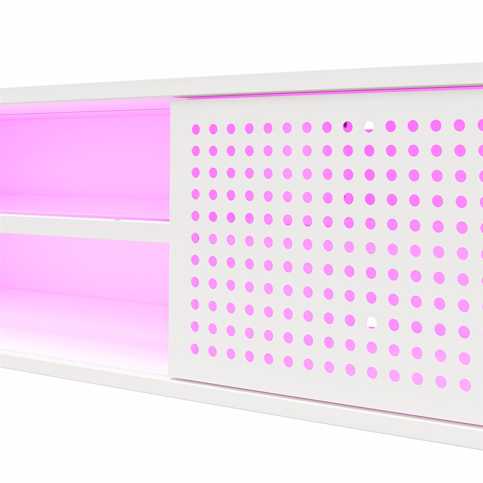 Glitch Floating TV Stand for TVs up to 60 Inches - White
