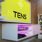Glitch Floating TV Stand for TVs up to 60 Inches - White