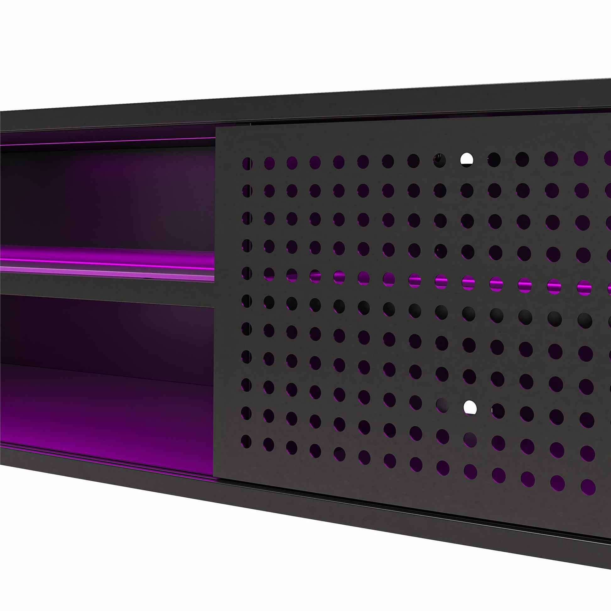 Glitch Floating TV Stand for TVs up to 60 Inches - Black