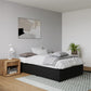 Maven Platform Bed with 2 Rollout Drawers for Storage - Black Faux Leather - Full