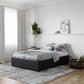 Maven Platform Bed with 2 Rollout Drawers for Storage - Black Faux Leather - Full