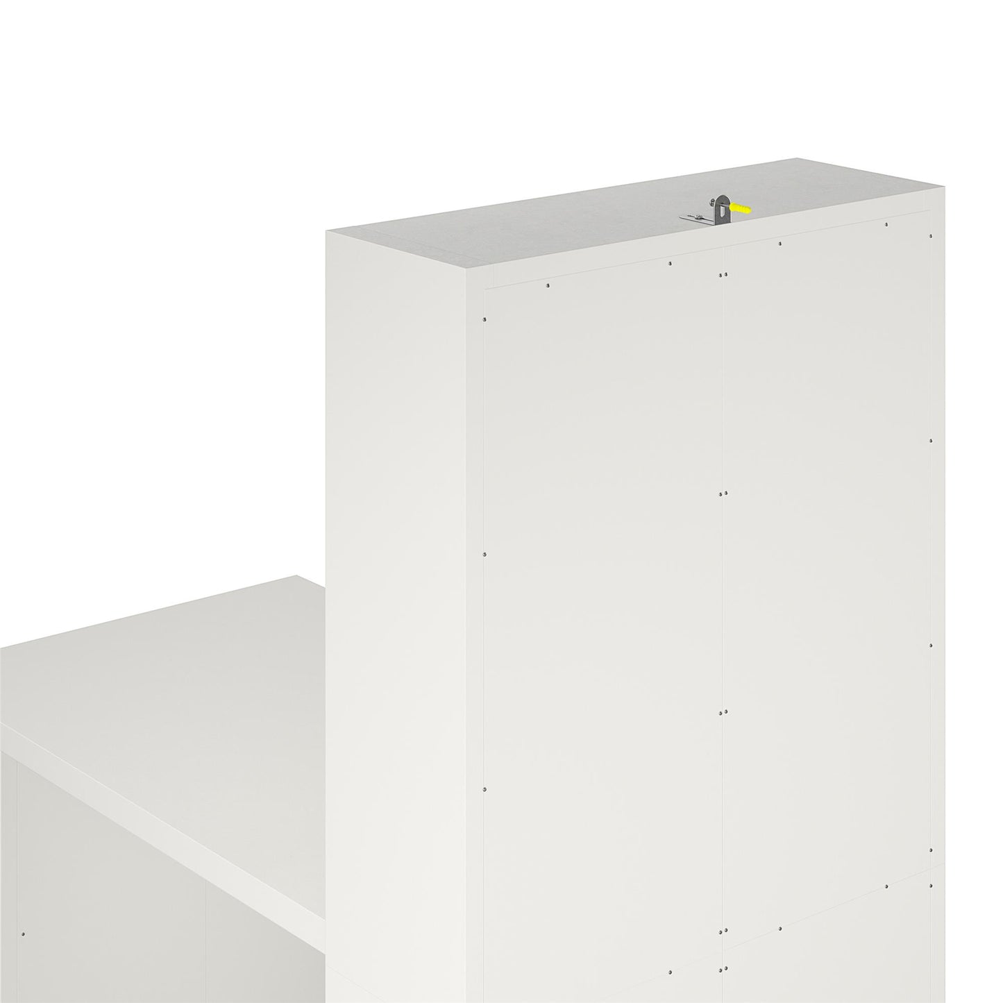 London Hobby Bookcase and Crafting Desk with Cubbies - White