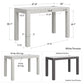 CosmoLiving by Cosmopolitan Astor Desk w/ Wireless Charger, White with Terrazzo Top - White