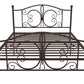 Bombay Victorian Metal Bed with Secured Metal Slats - Bronze - Queen