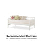 Kayden Wood Daybed with Slats - White