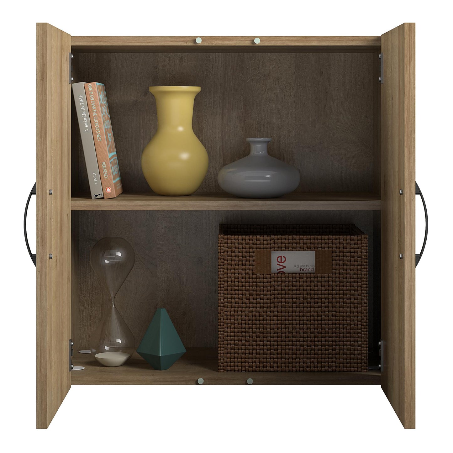 Basin 24" 2 Door Wall Cabinet with Adjustable Shelf - Natural