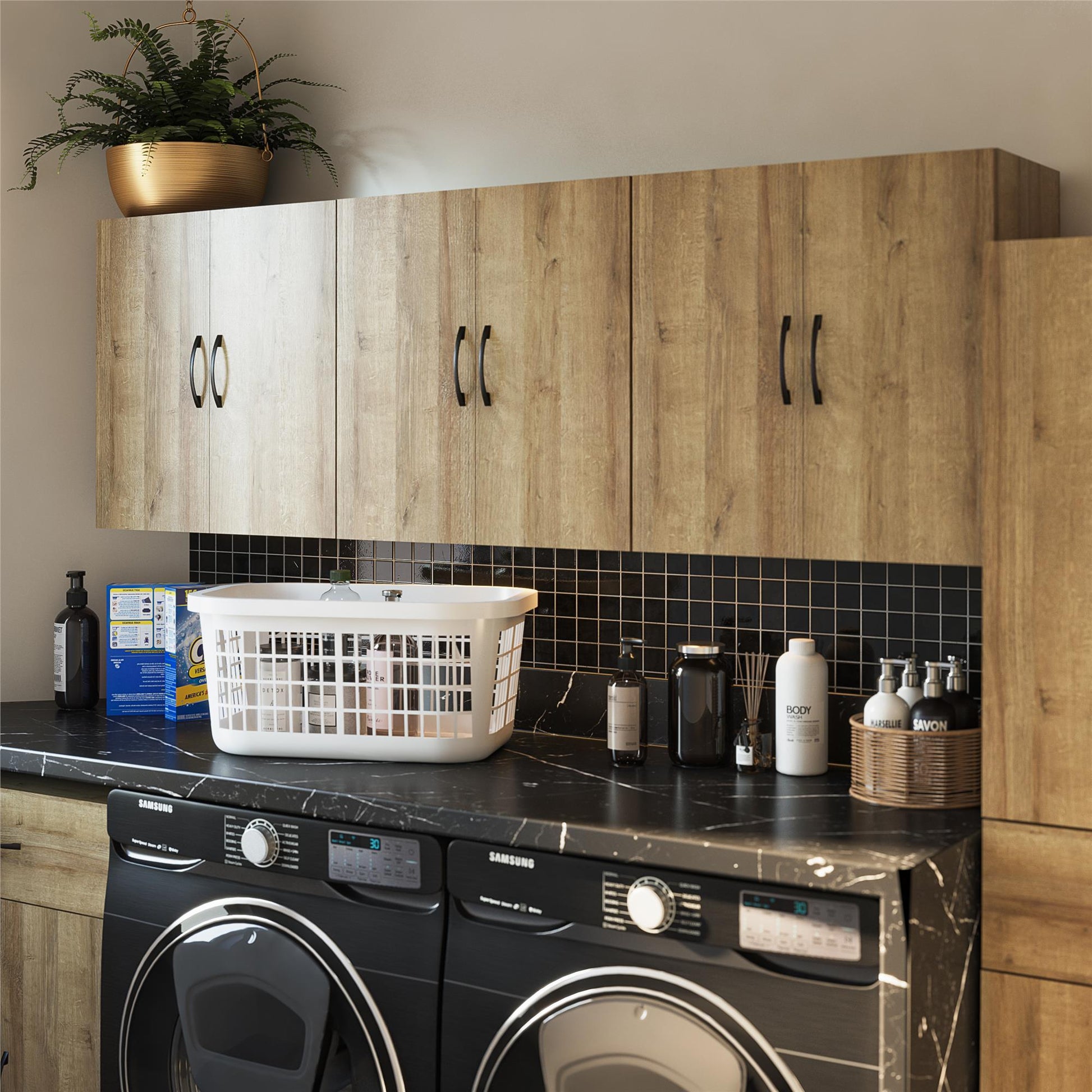 Basin 24 Inch 2 Door Wall Storage Cabinet  - Dove Gray