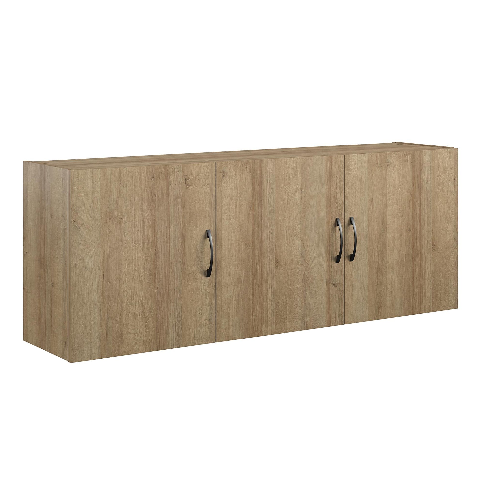 Basin 54" 3 Door Wall Cabinet with Adjustable Shelf - Natural