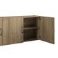 Basin 54" 3 Door Wall Cabinet with Adjustable Shelf - Natural