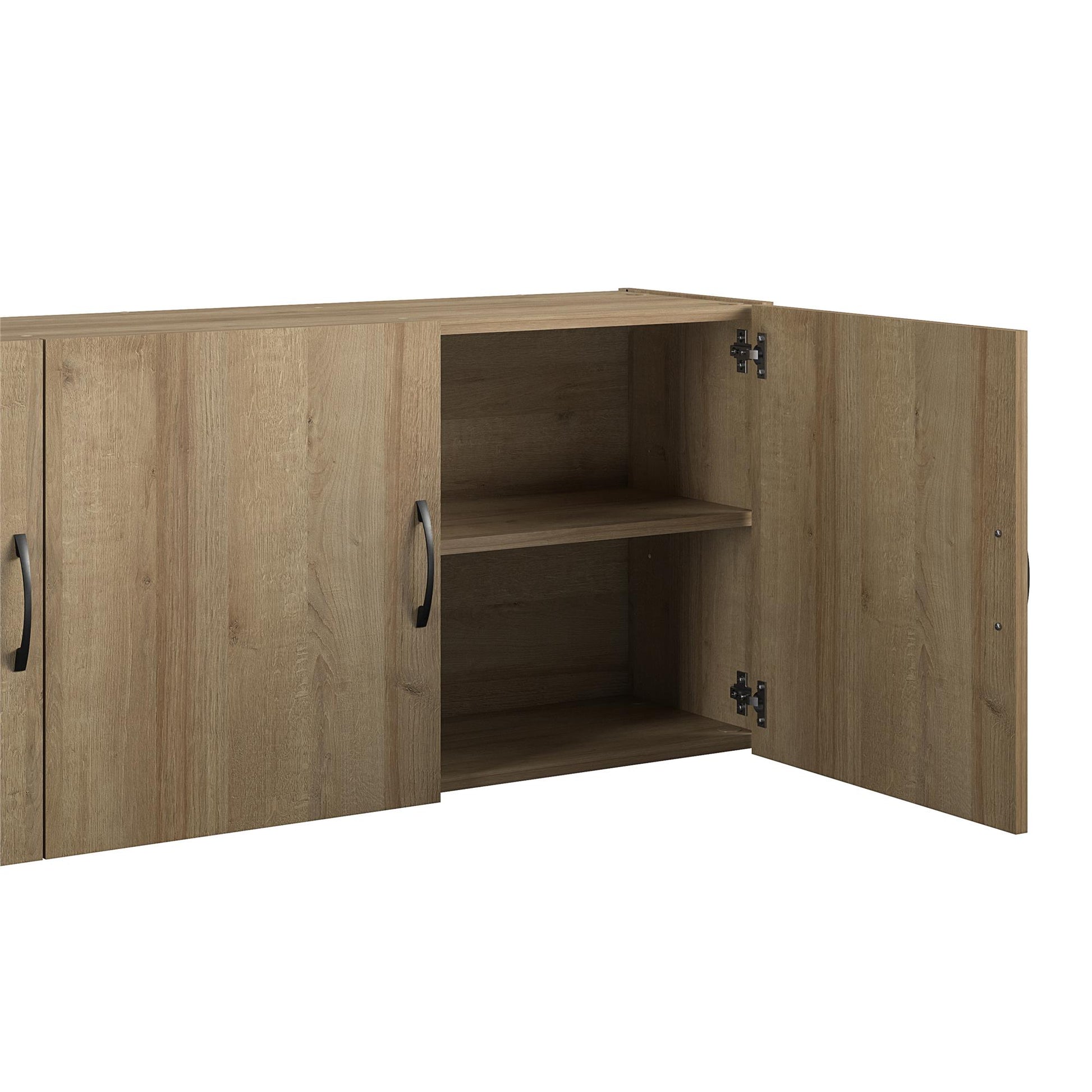 Basin 54" 3 Door Wall Cabinet with Adjustable Shelf - Natural