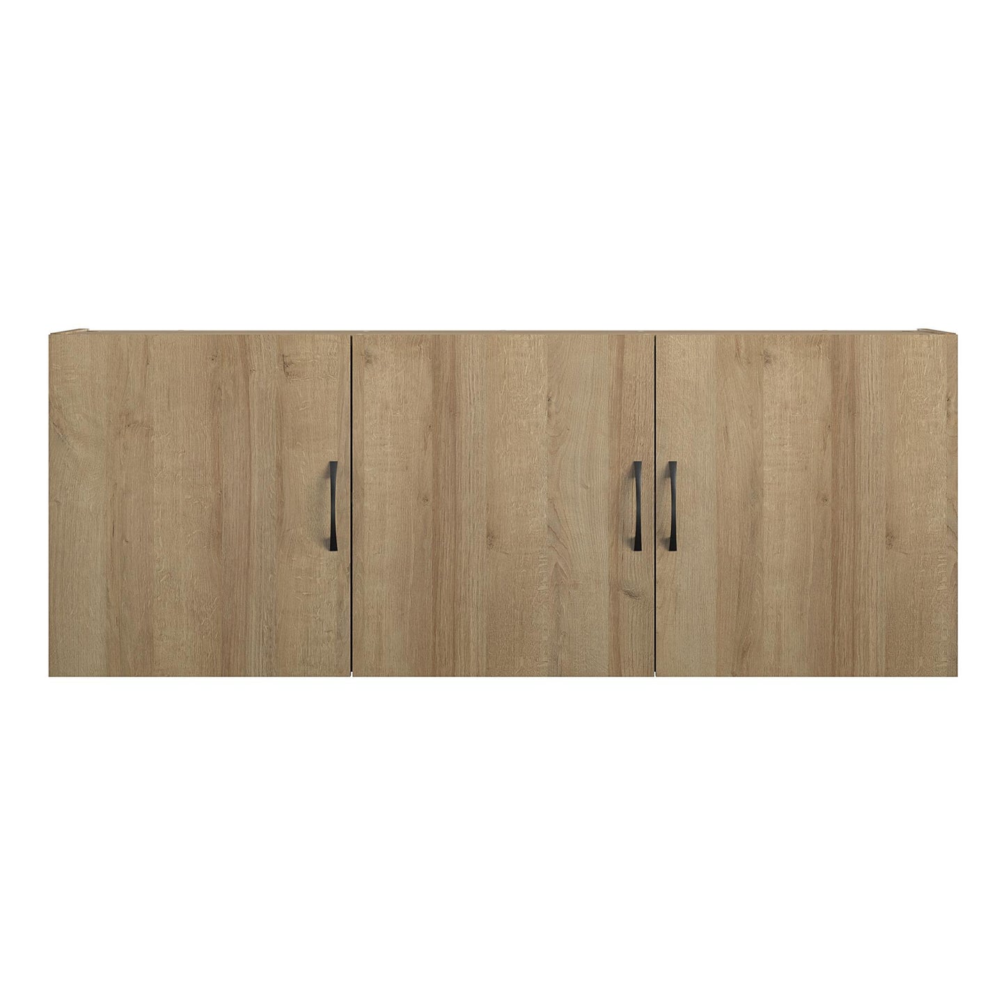Basin 54" 3 Door Wall Cabinet with Adjustable Shelf - Natural
