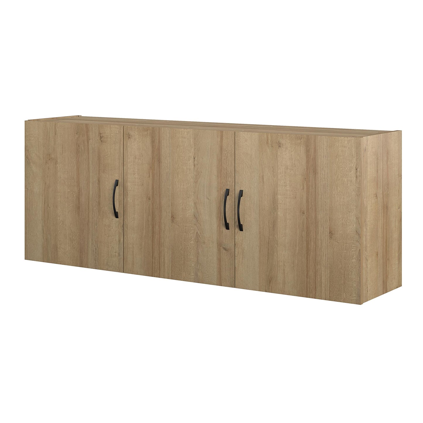 Basin 54" 3 Door Wall Cabinet with Adjustable Shelf - Natural