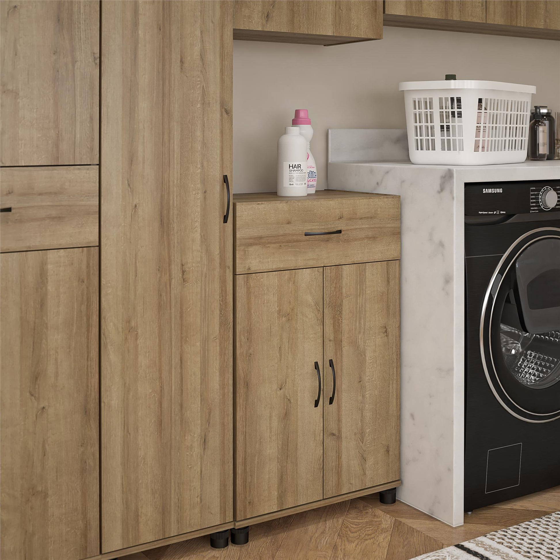 Basin 24 Inch 2 Door Base Storage Cabinet - Dove Gray