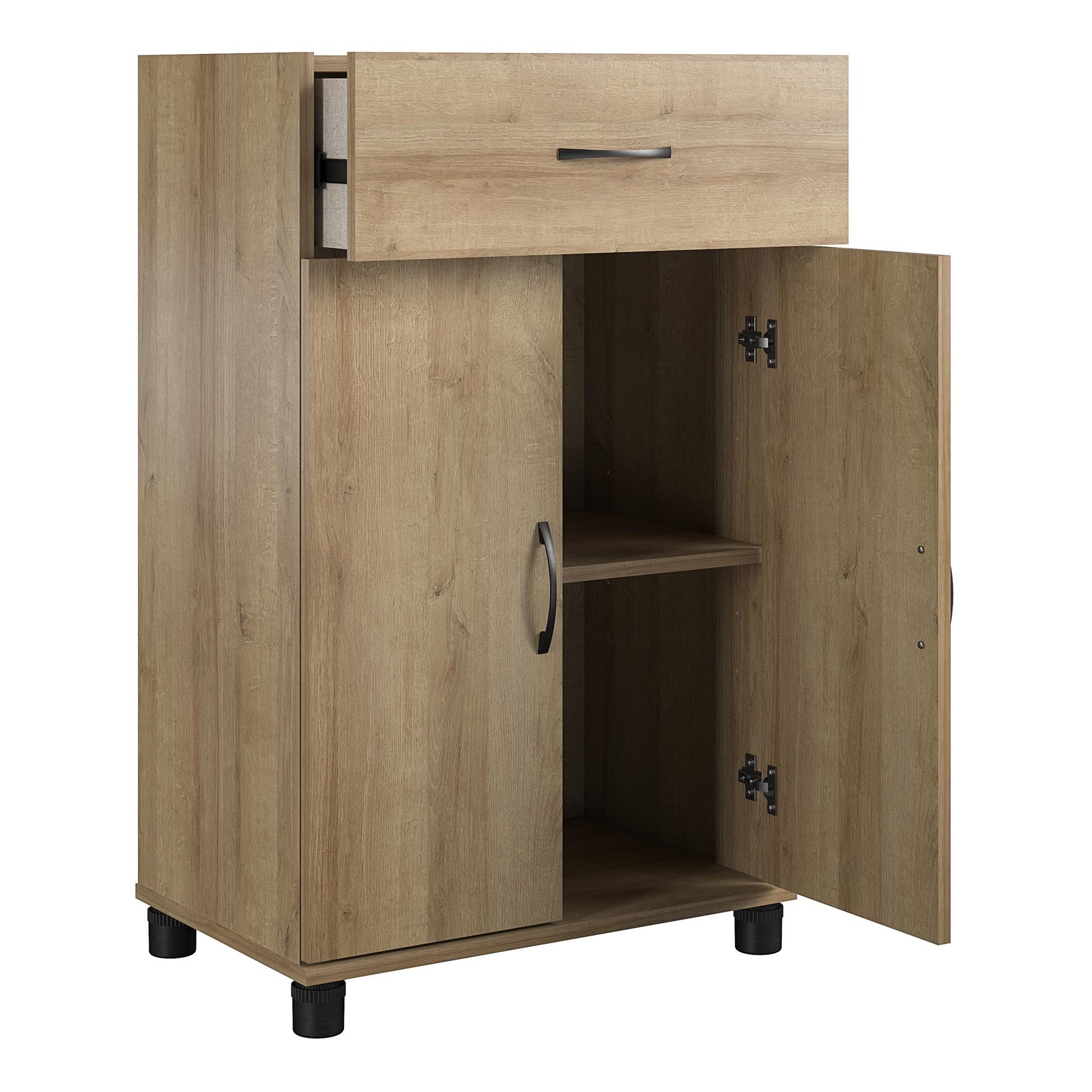 Basin 24" 1 Drawer/2 Door Base Storage Cabinet with Adjustable Shelf - Natural