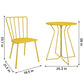 Novogratz Poolside Gossip Collection, Heidi Outdoor/Indoor Bistro Set, 3 Piece, Yellow - Yellow