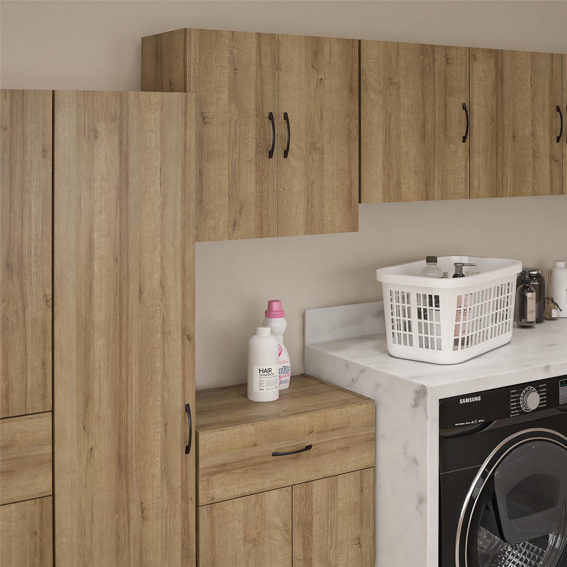 Basin 24" 2 Door Wall Cabinet with Adjustable Shelf - Natural