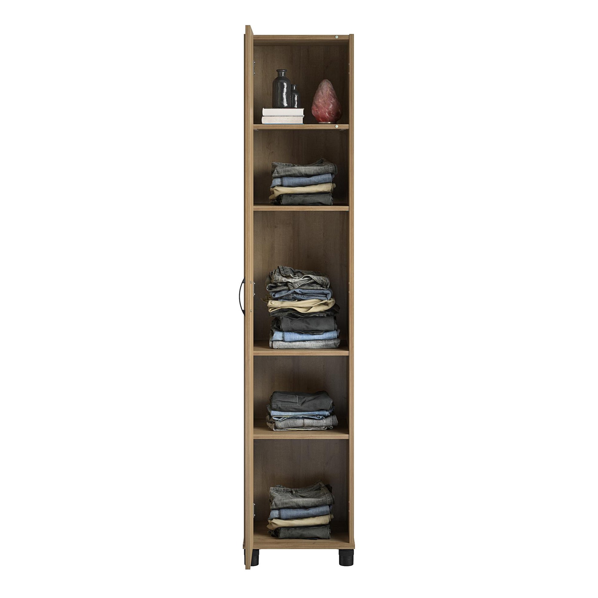 Basin 16" Utility Storage Cabinet with Adjustable Shelving - Natural