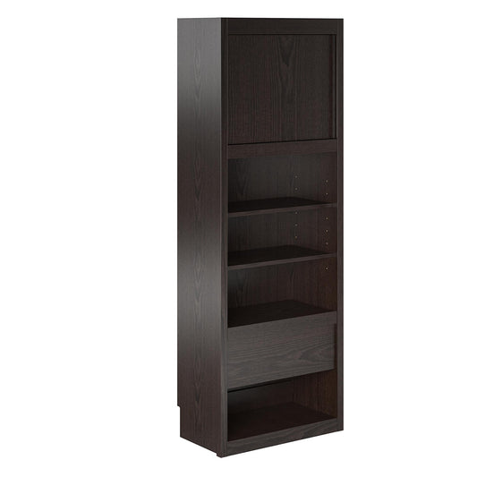 Signature Sleep Single Side Cabinet for Wall Beds with Pullout Nightstand and Storage, Espresso - Espresso
