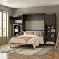 Signature Sleep Single Side Cabinet for Wall Beds with Pullout Nightstand and Storage, Espresso - Espresso