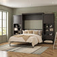 Signature Sleep Single Side Cabinet for Wall Beds with Pullout Nightstand and Storage, Espresso - Espresso