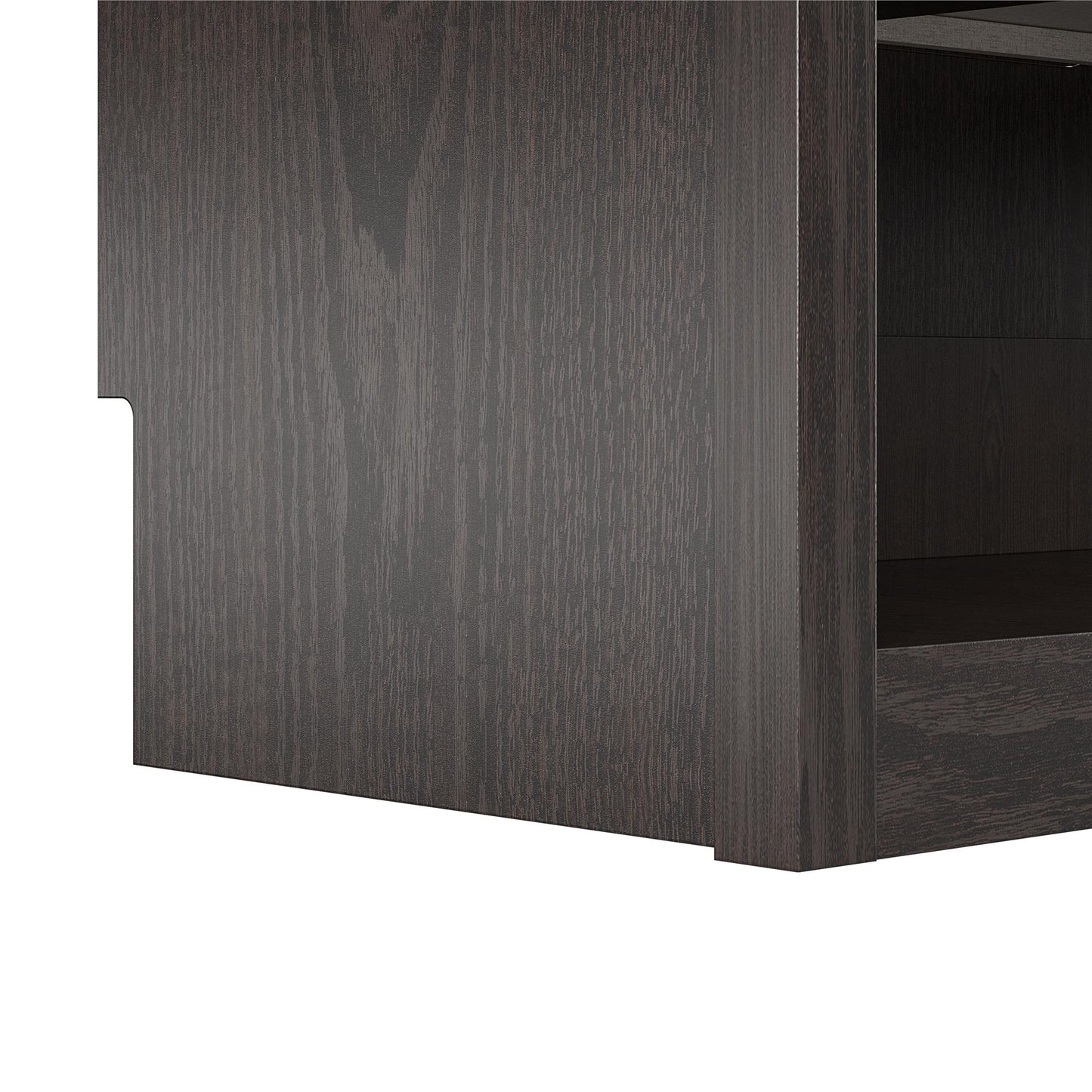 Signature Sleep Single Side Cabinet for Wall Beds with Pullout Nightstand and Storage, Espresso - Espresso