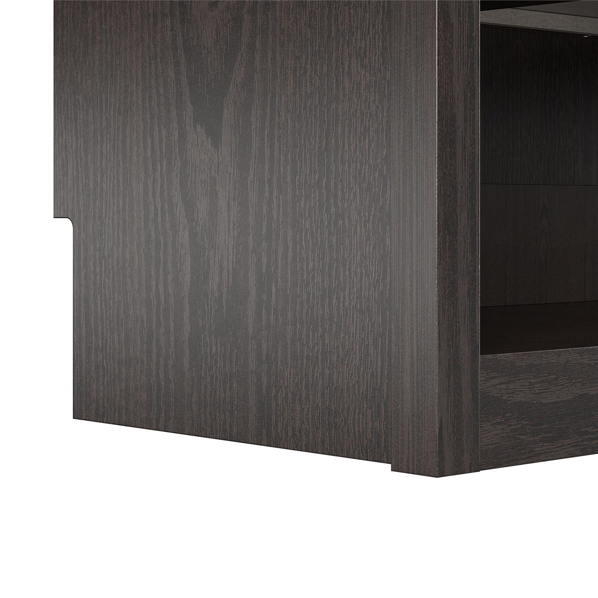 Signature Sleep Single Side Cabinet for Wall Beds with Pullout Nightstand and Storage, Espresso - Espresso