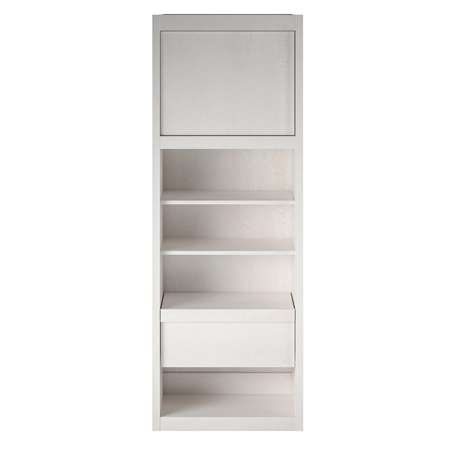 Signature Sleep Single Side Cabinet for Wall Beds with Pullout Nightstand and Storage, Ivory Oak - Ivory Oak