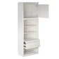 Signature Sleep Single Side Cabinet for Wall Beds with Pullout Nightstand and Storage, Ivory Oak - Ivory Oak