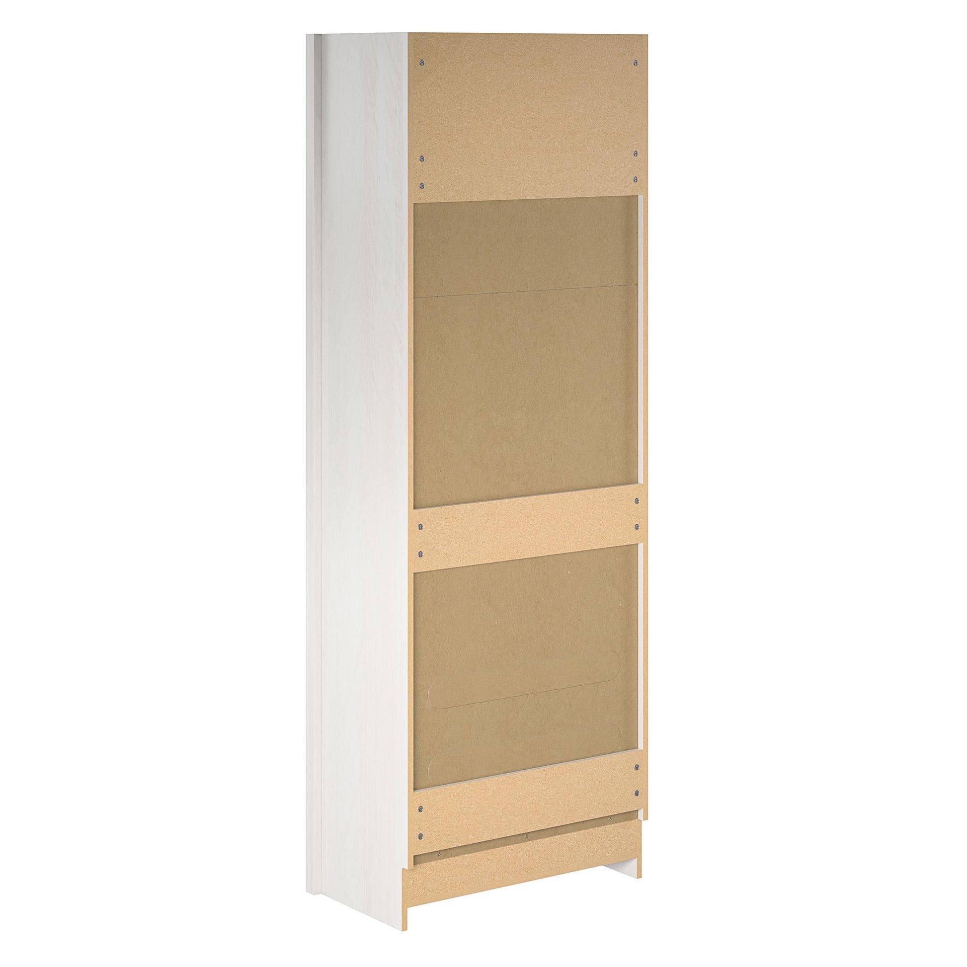 Signature Sleep Single Side Cabinet for Wall Beds with Pullout Nightstand and Storage, Ivory Oak - Ivory Oak