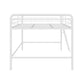 Jett Junior Full Metal Loft Bed with 3 Step Ladder - White - Full