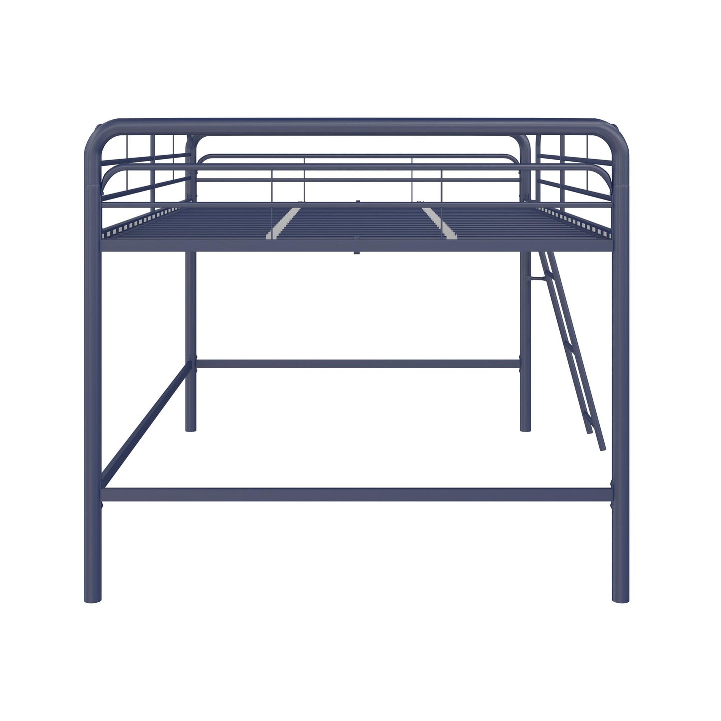 Jett Junior Full Metal Loft Bed with 3 Step Ladder - Blue - Full