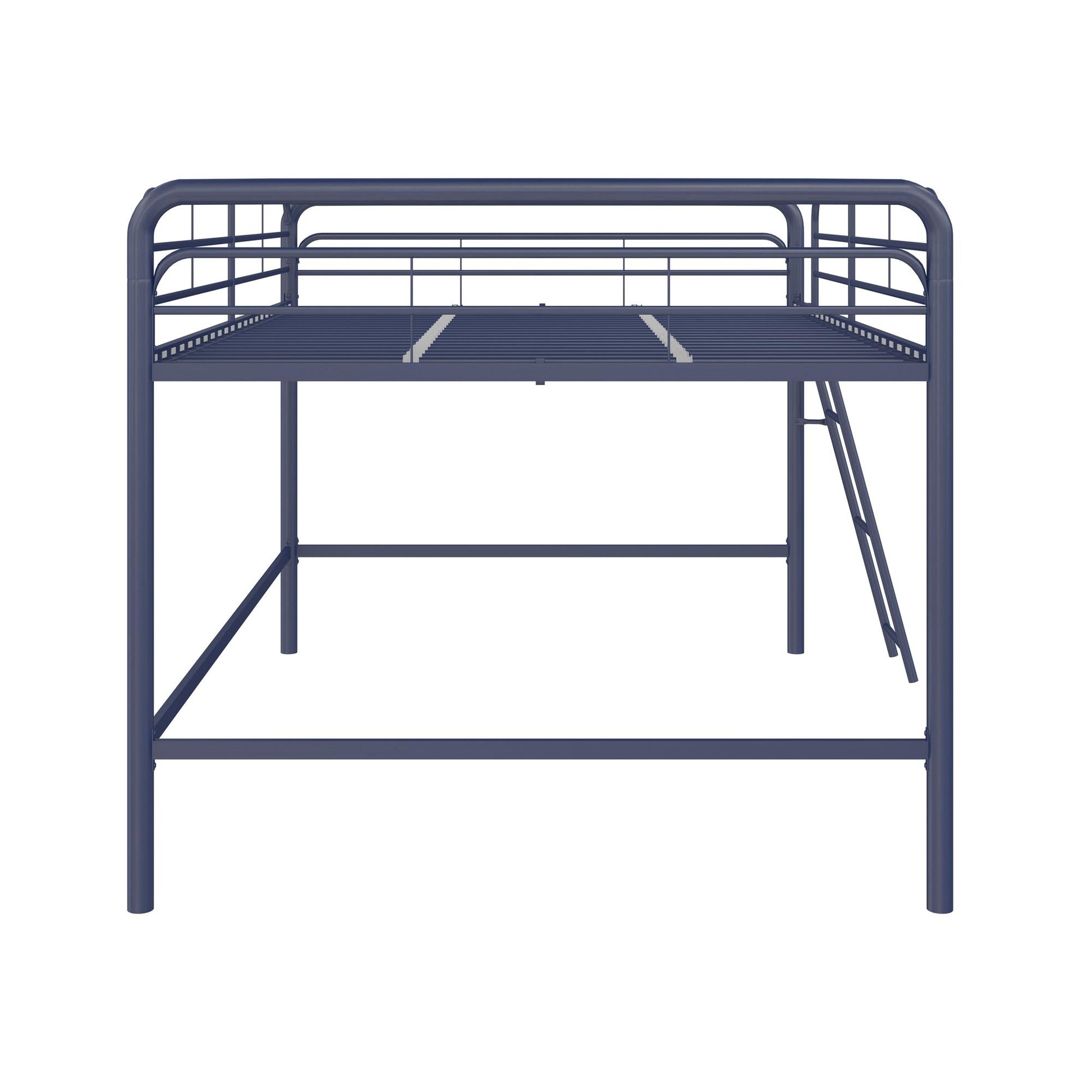 Jett Junior Full Metal Loft Bed with 3 Step Ladder - Blue - Full
