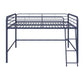 Jett Junior Full Metal Loft Bed with 3 Step Ladder - Blue - Full