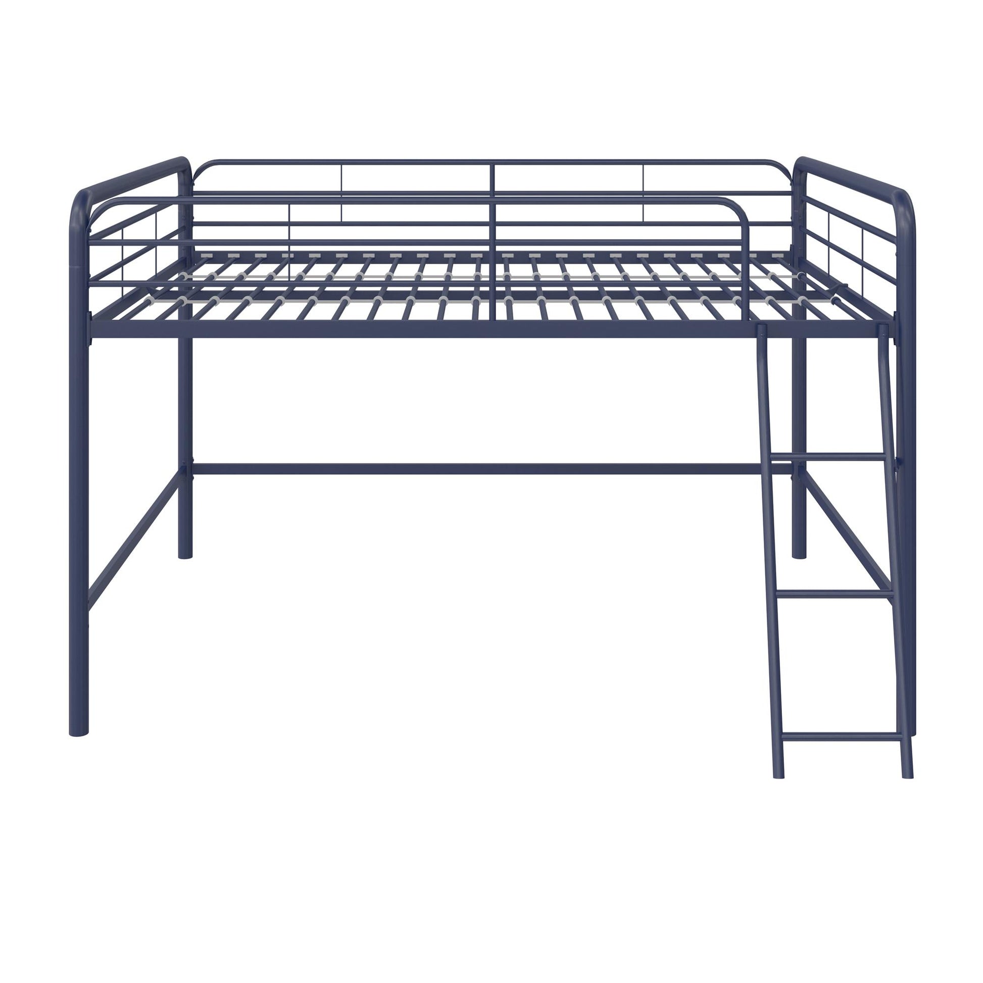 Jett Junior Full Metal Loft Bed with 3 Step Ladder - Blue - Full
