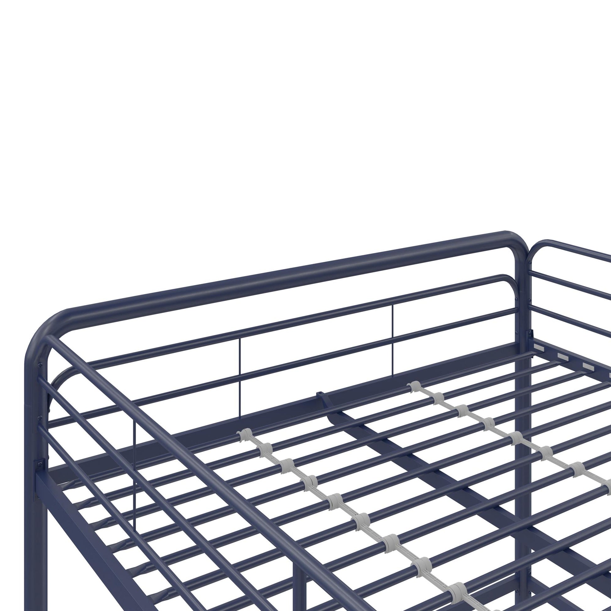 Jett Junior Full Metal Loft Bed with 3 Step Ladder - Blue - Full