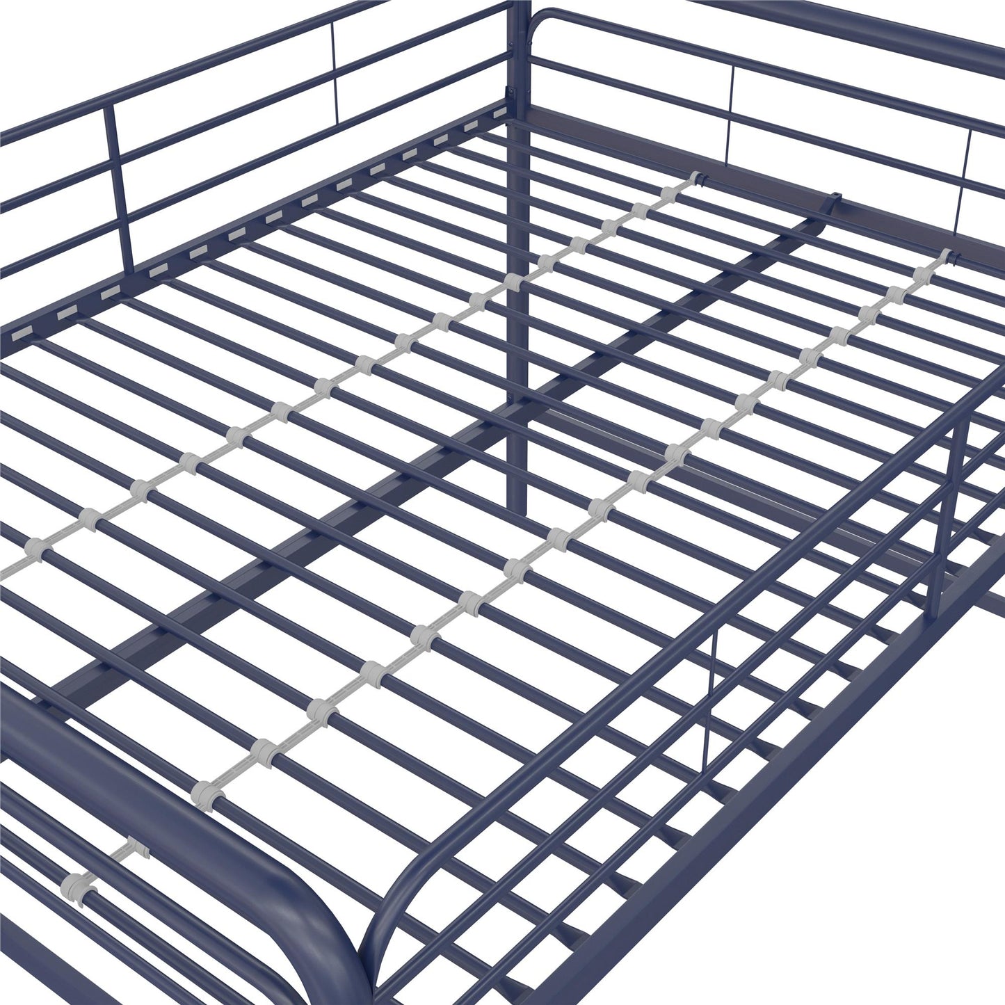 Jett Junior Full Metal Loft Bed with 3 Step Ladder - Blue - Full