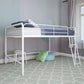 Jett Junior Full Metal Loft Bed with 3 Step Ladder - Silver - Full
