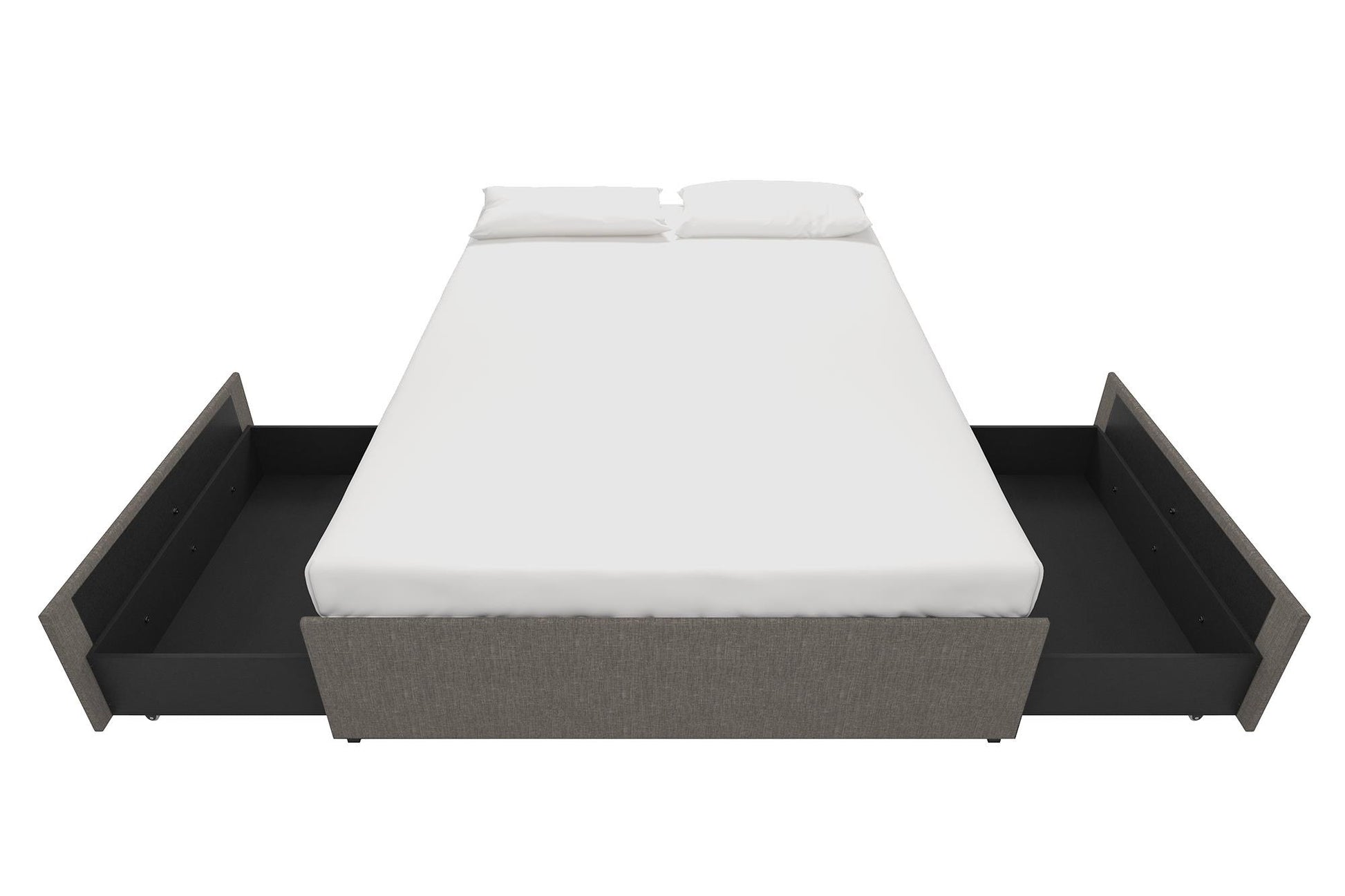 Maven Platform Bed with Storage - Grey Linen - Full
