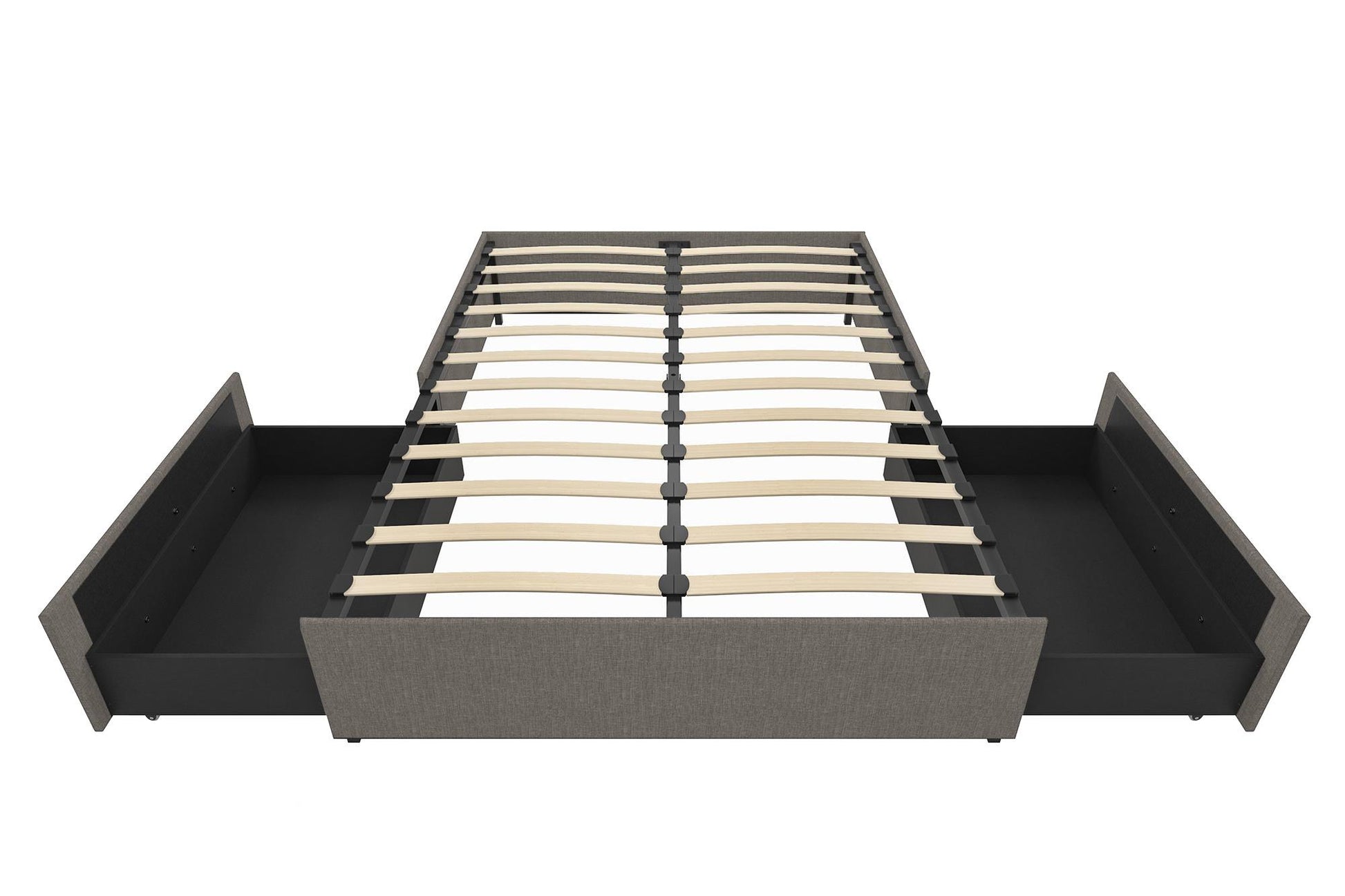 Maven Platform Bed with Storage - Grey Linen - Full