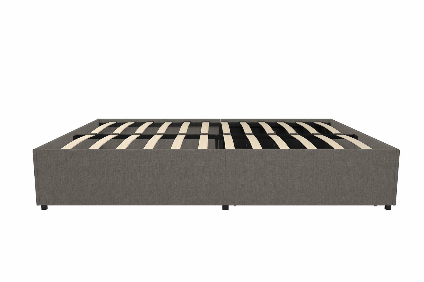 Maven Platform Bed with Storage - Grey Linen - Full