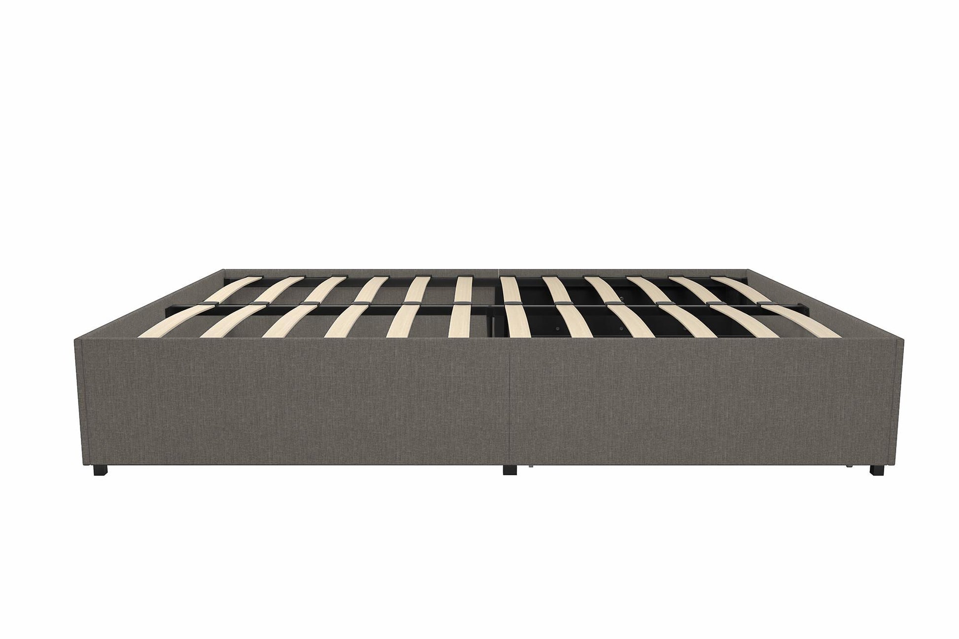 Maven Platform Bed with Storage - Grey Linen - Full