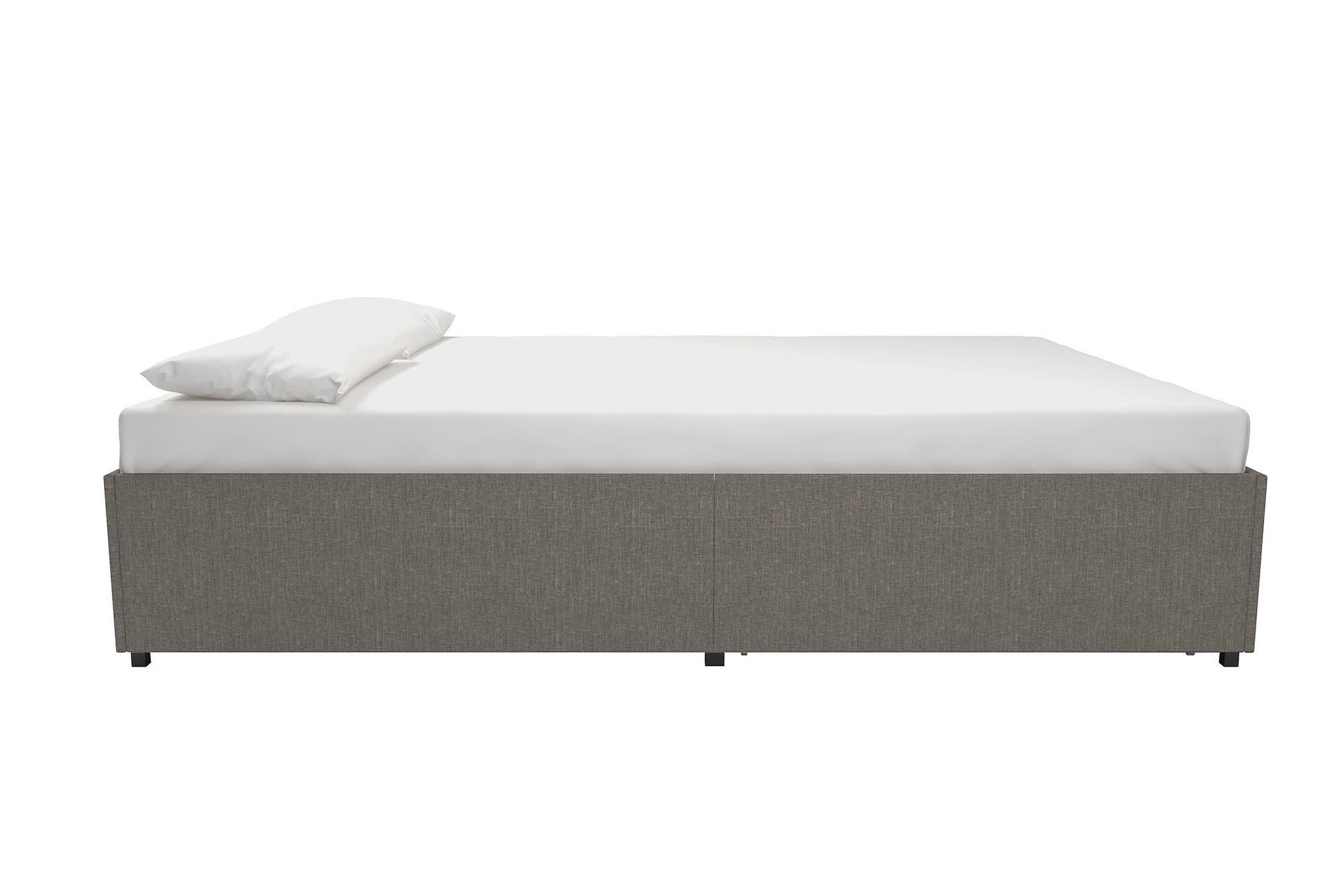 Maven Platform Bed with Storage - Grey Linen - Full