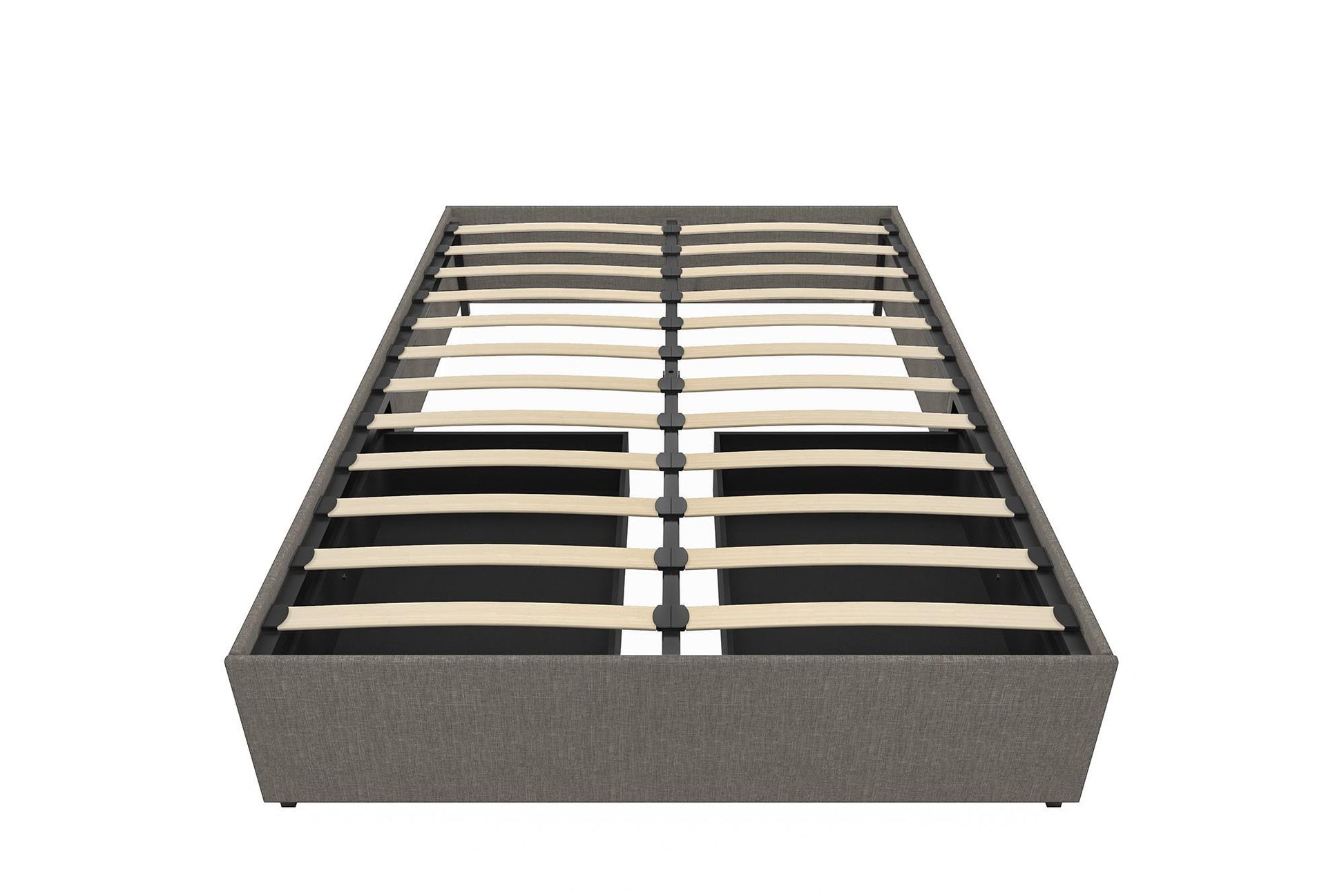 Maven Platform Bed with Storage - Grey Linen - Full