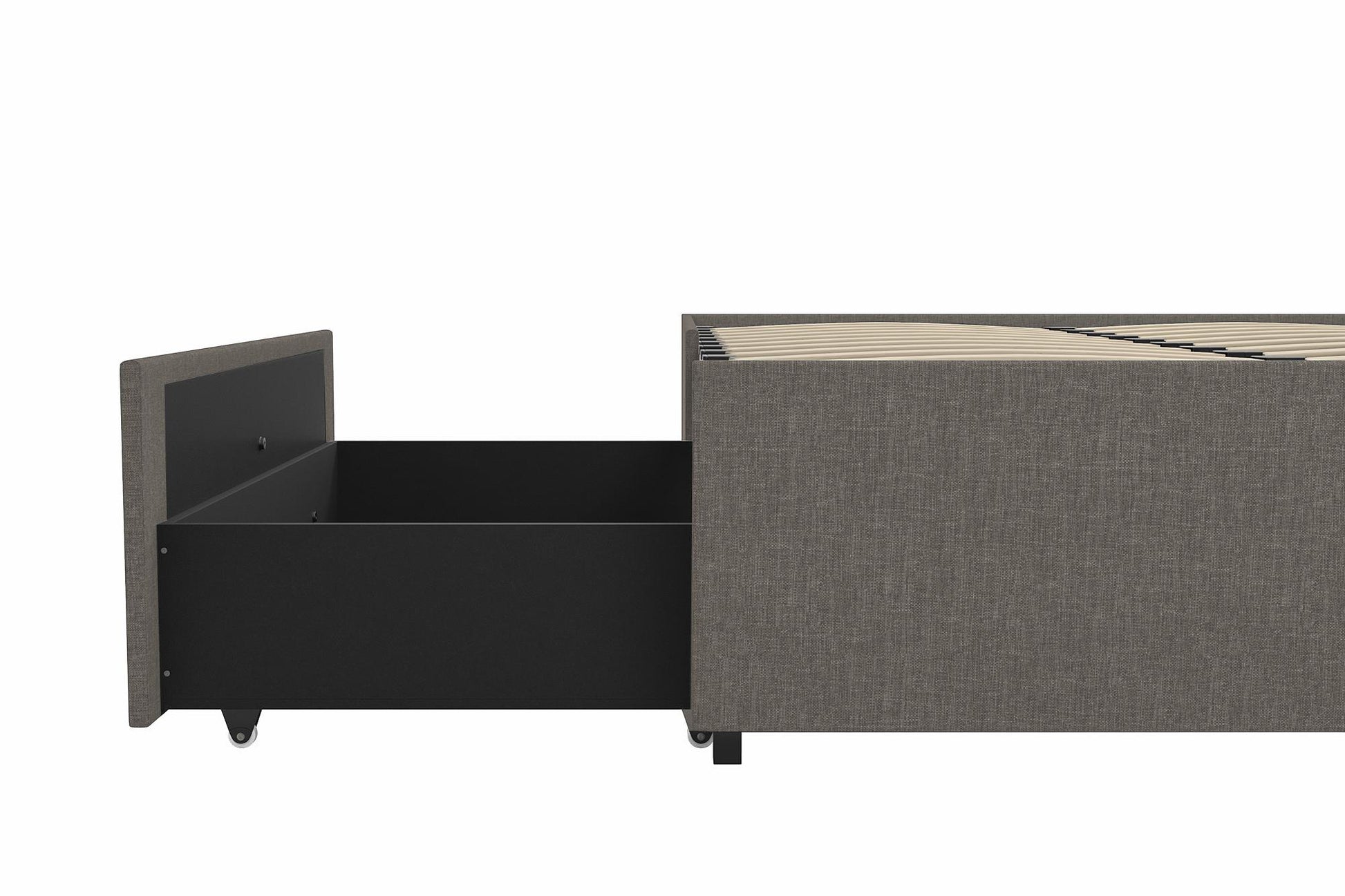 Maven Platform Bed with Storage - Grey Linen - Full