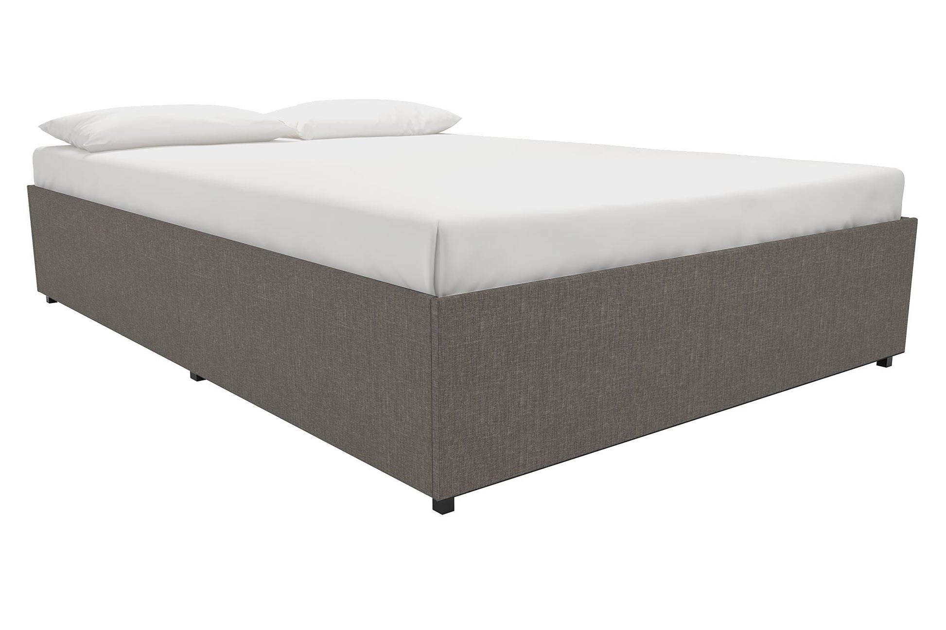 Maven Platform Bed with Storage - Grey Linen - Full