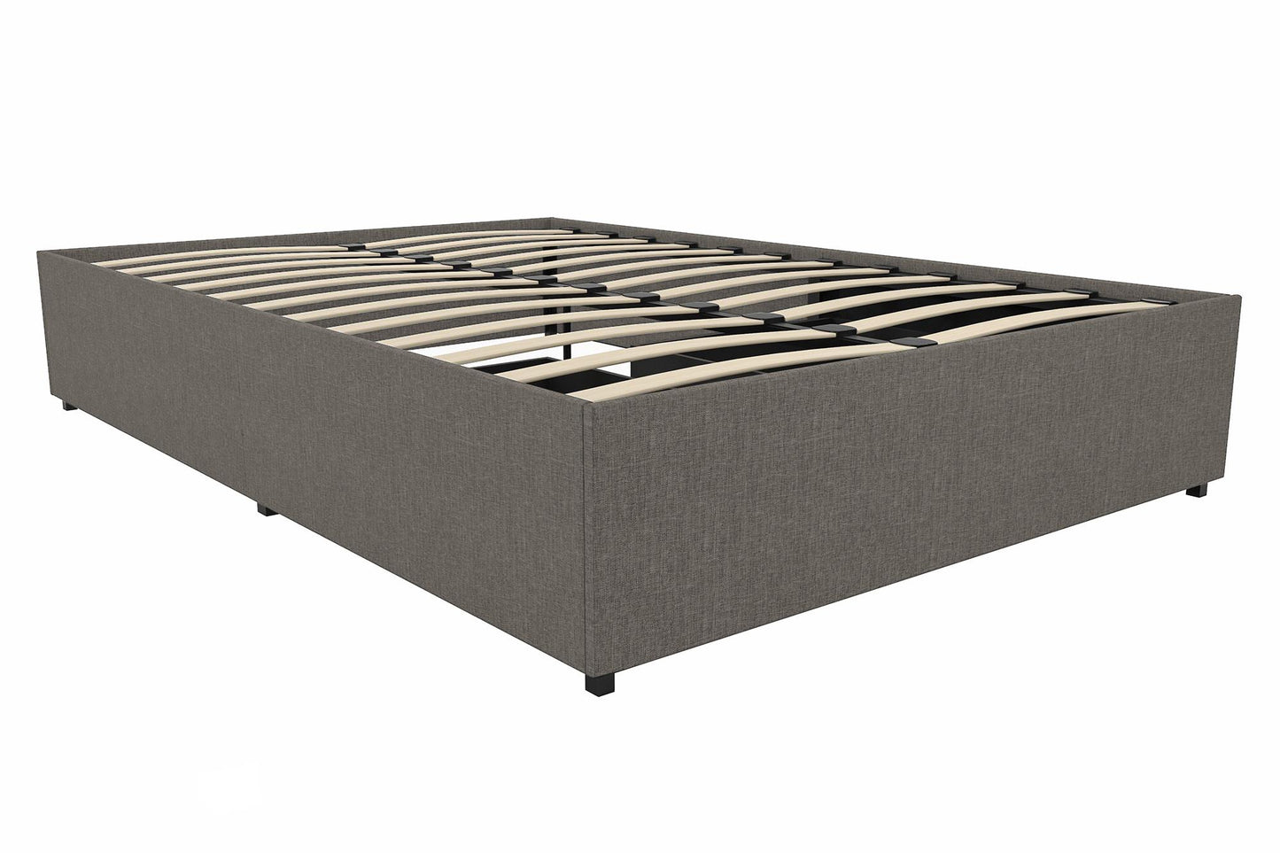 Maven Platform Bed with Storage - Grey Linen - Full