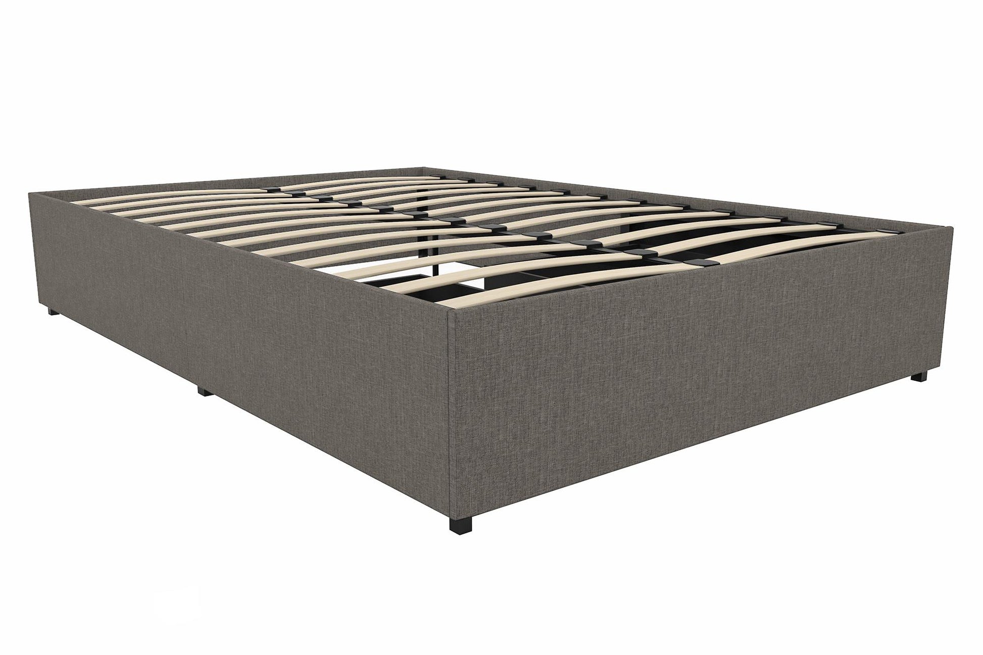 Maven Platform Bed with Storage - Grey Linen - Full