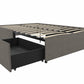 Maven Platform Bed with Storage - Grey Linen - Full