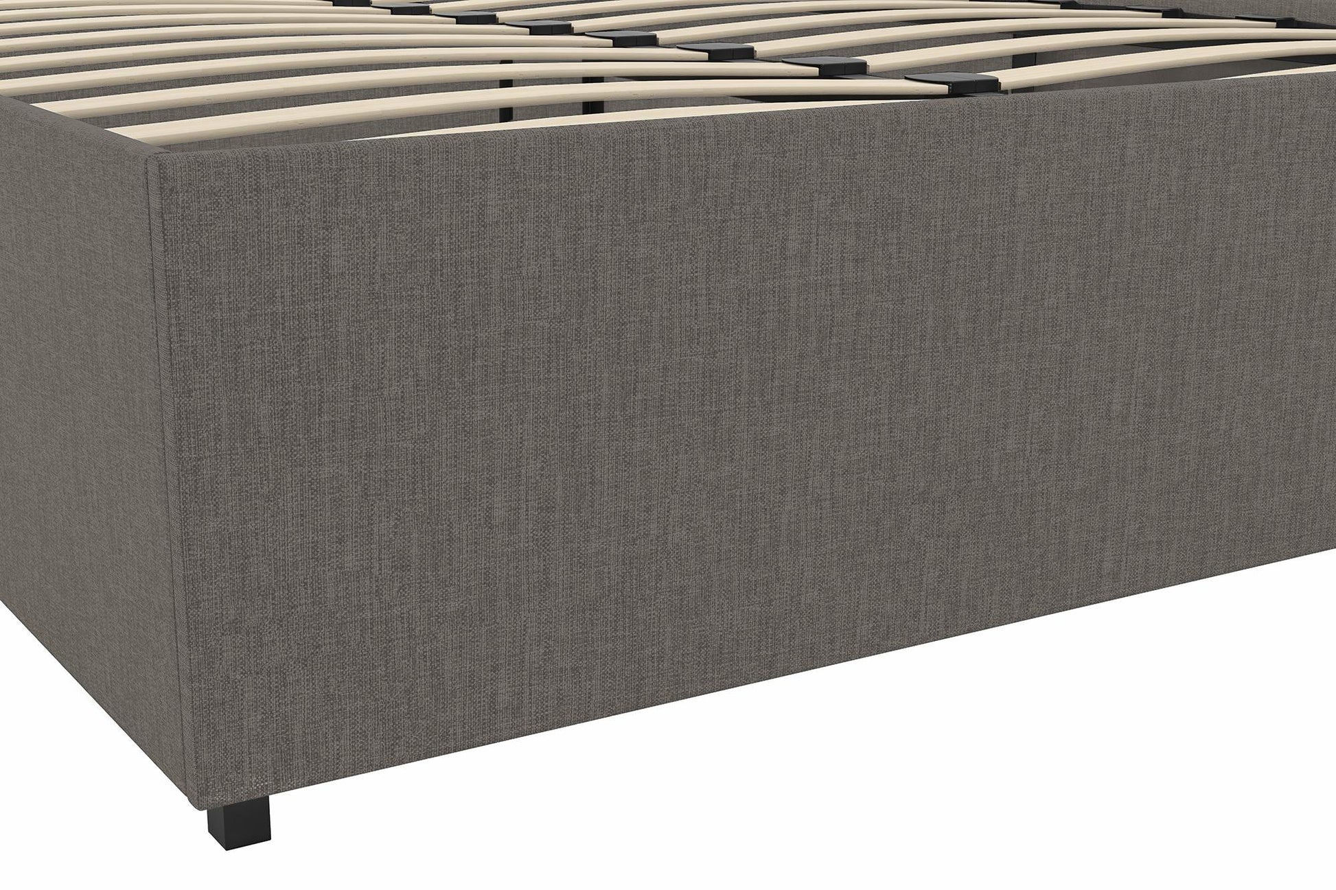 Maven Platform Bed with Storage - Grey Linen - Full